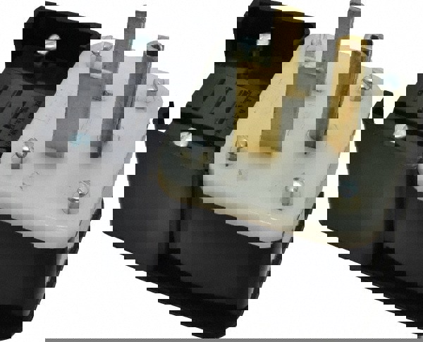 Straight Blade Plug: Industrial, 6-50P, 250VAC, Black